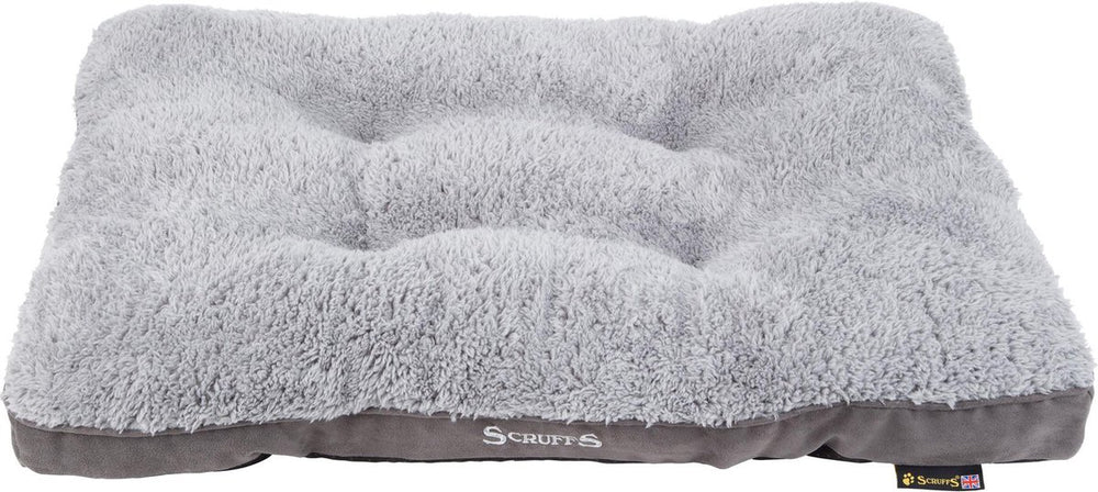 Scruffs cosy - comfortabel hondenkussen - met imitatie suède buitenvoering en superzachte binnenvoering - grijs - 100 x 70 cm