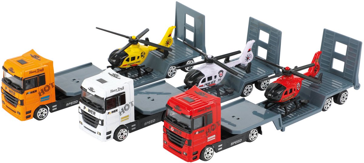 Toi-toys metalen vrachtwagen met oplegger 20547z