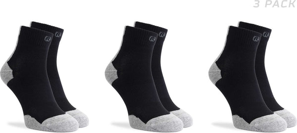 Rogelli core dames en heren 3 pack hardloopsokken - zwart grijs