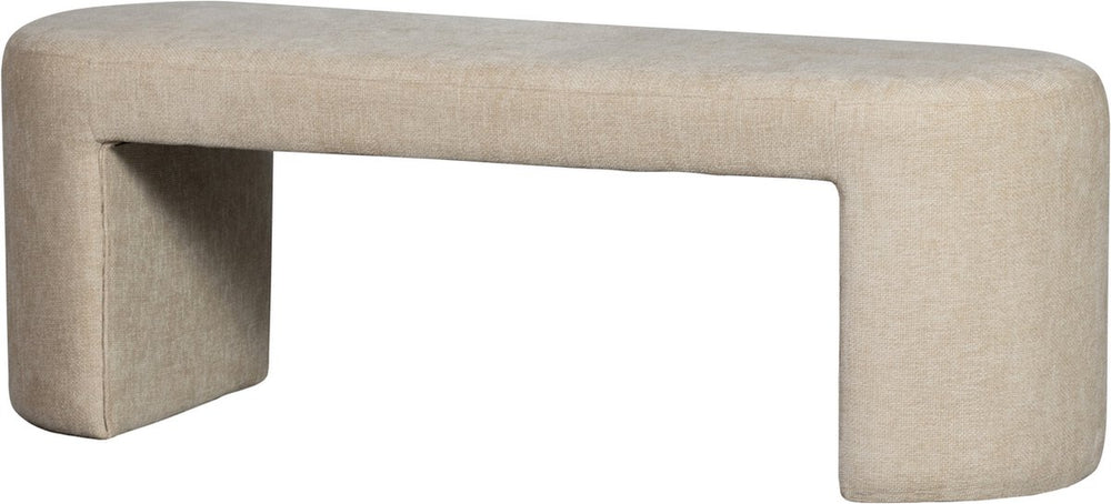 Woood jacob bankje - chenille - naturel - 46x130x46