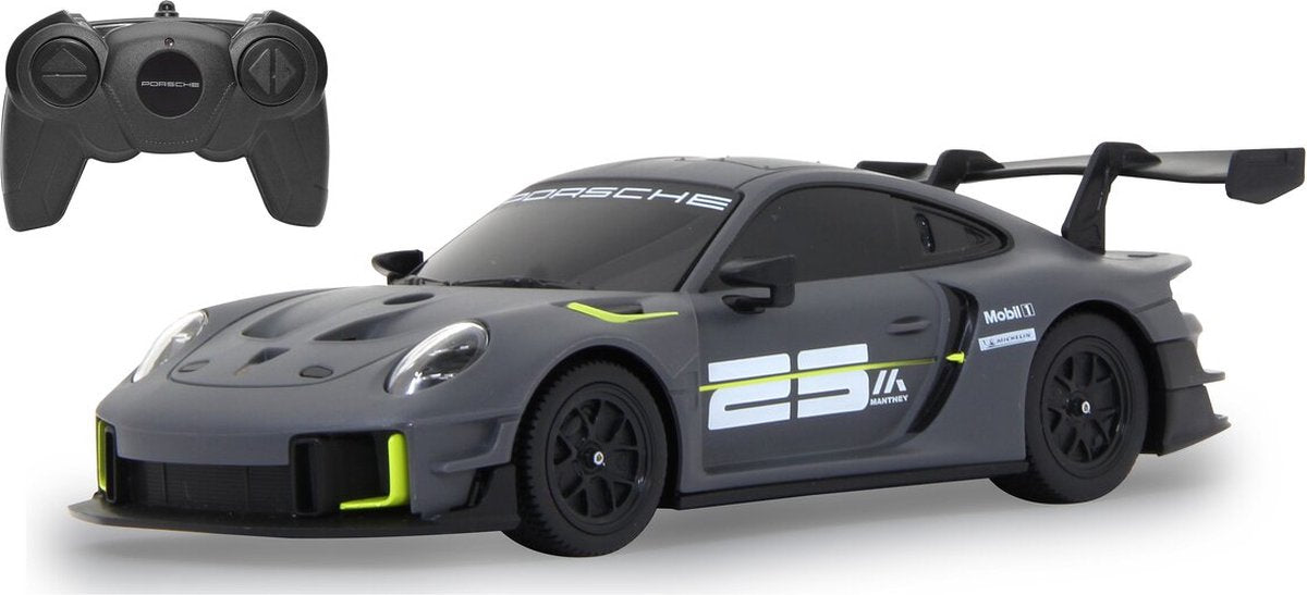 Jamara porsche 911 gt2 rs clubsport 25 radiografische auto 1:24 grijs speelgoed.