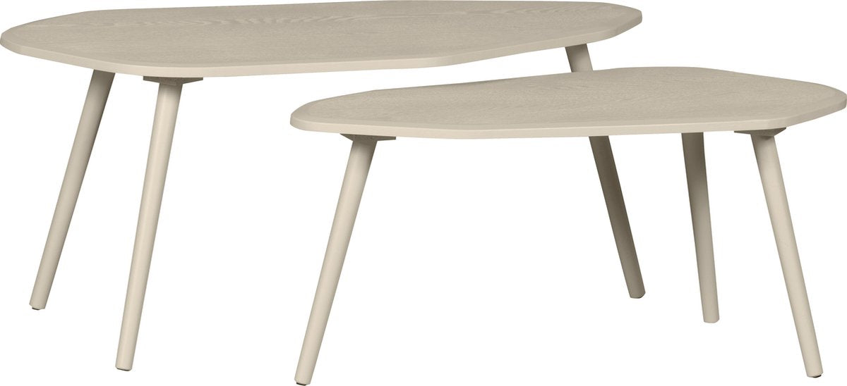 Woood davina bijzettafels - mdf - dust - 40x90x50