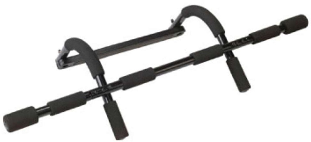 Tunturi deurtrainer - fitness-set - door gym - optrekstang - opdrukstang - zwart - incl. gratis fitness app
