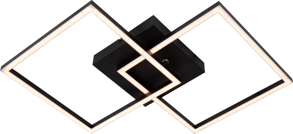 Lucide arianne - plafonnière (plafondlamp) - led - cct - 1x23w 2700k 4000k - zwart