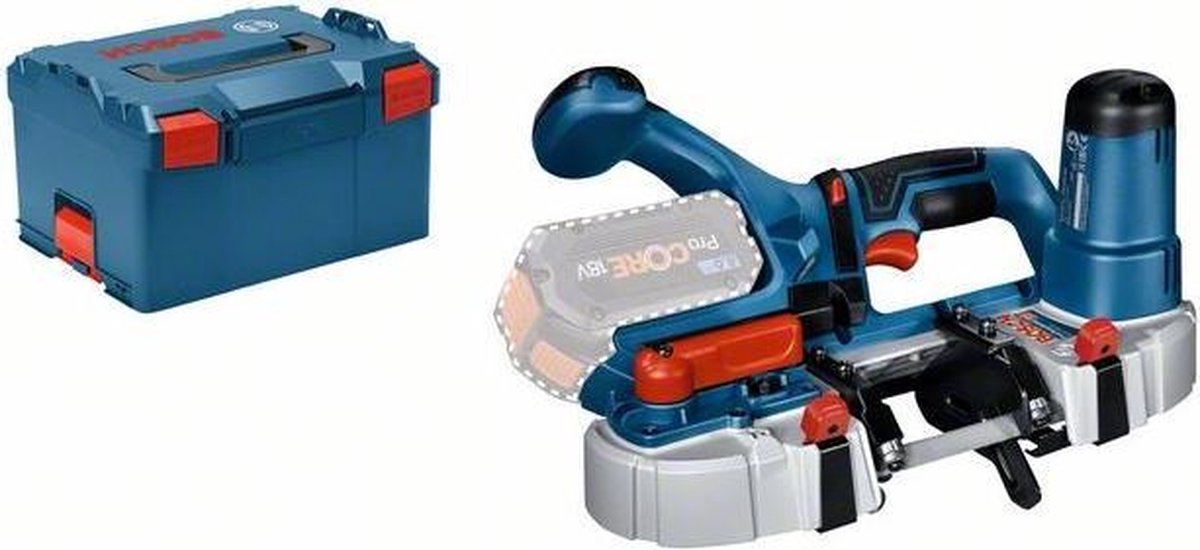 Bosch blauw bosch professional gcb 18v-63 accu bandzaag 18v basic body in l-boxx - 06012a0401