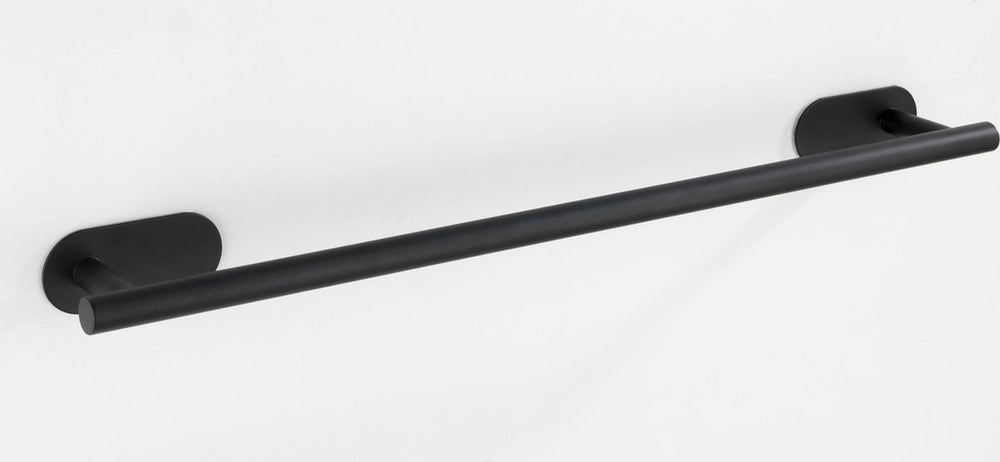 Wenko turbo-loc® handdoekhouder orea uno rvs zwart mat 60cm breed - handdoekrek - bevestigen zonder boren - zelfklevend - 10 jaar garantie