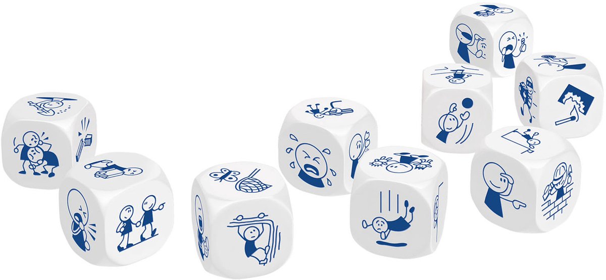 Rory's Story Cubes dice game actions - creative family game.