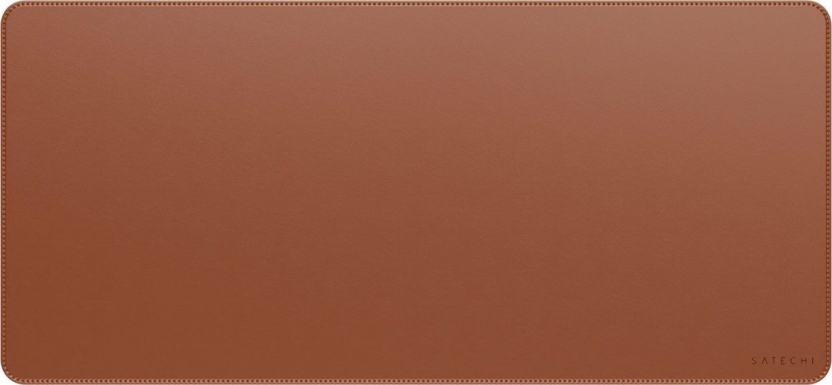 Satechi vegan-lederen premium desk mat – multifunctioneel gebruik – duurzaam milieuvriendelijk materiaal – waterbestendig - bruin