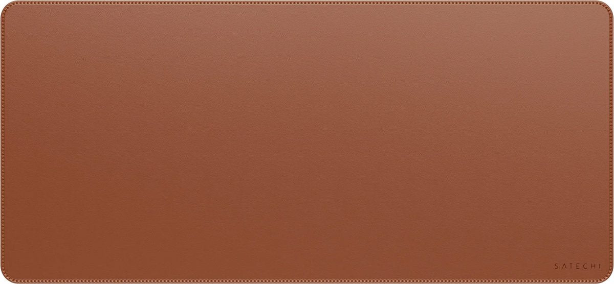 Satechi vegan-lederen premium desk mat – multifunctioneel gebruik – duurzaam milieuvriendelijk materiaal – waterbestendig - bruin