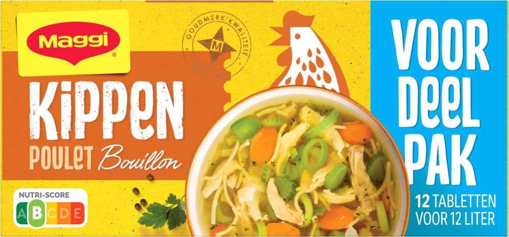 Maggi bouillon kip voordeelpak - 20 doosjes x 12 blokjes - voordeelverpakking