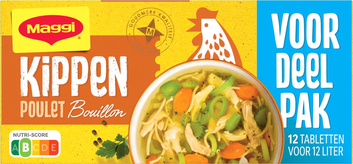 Maggi bouillon kip voordeelpak - 20 doosjes x 12 blokjes - voordeelverpakking