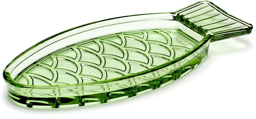 Serax - paola navone fish fish - schaal - groen - 2 stuks