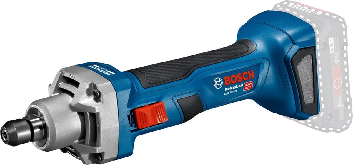 Bosch professional ggs 18v-20 accu rechte slijper 18v basic body - 06019b5401