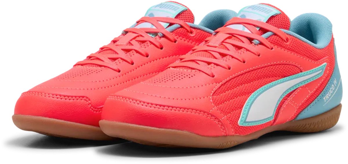 Puma truco iv jr unisex sportschoenen - ultra red- white-dusty aqua-intense mint