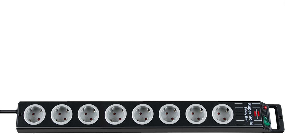 Brennenstuhl super-solid line stekkerdoos 8-stopkontakten zwart 2,5m h05vv-f 3g1,5