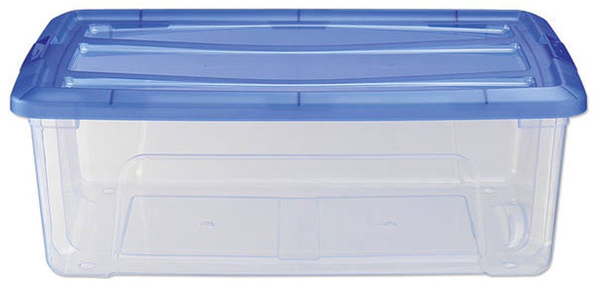 Iris topbox opbergbox 30l 57,5x39x20,5 cm blauw transparant