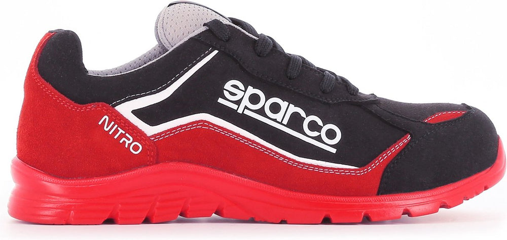Sparco nitro marcus – veiligheidsschoen s3l met sportieve look en waterafstotend microvezel - rood 39