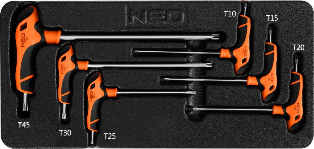 Neo inzetlade voor gereedschapkar torx sleutelset, 6 delig