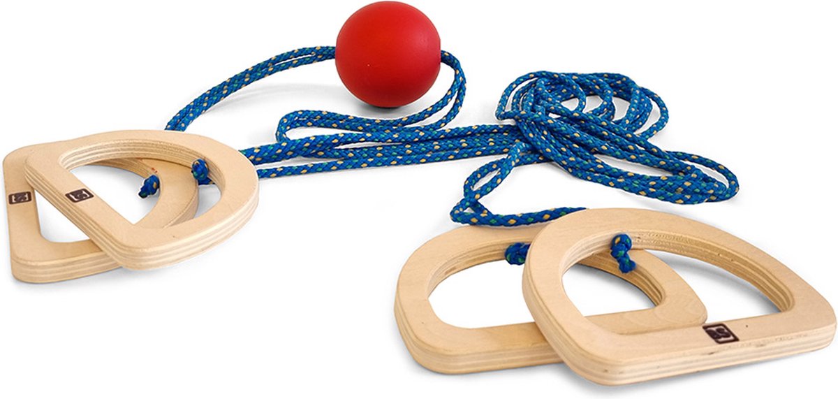 Bs toys bullet ball - fsc - hout - buitenspeelgoed - vanaf 6 jaar - trekbalspel - speedball
