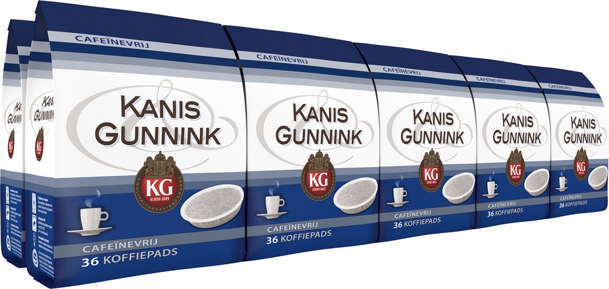 Kanis gunnink cafeïnevrij koffiepads - 10 x 36 pads