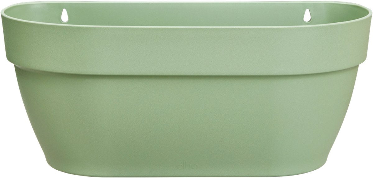 Elho vibia campana wall basket 35 - wand bloempot voor buiten - 100% gerecycled plastic - ø 35.0 x h 14.8 cm - pistachegroen