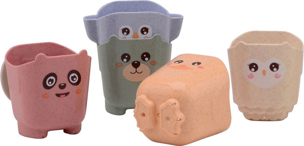 Jouéco happy world bio stapelemmer en badbekers