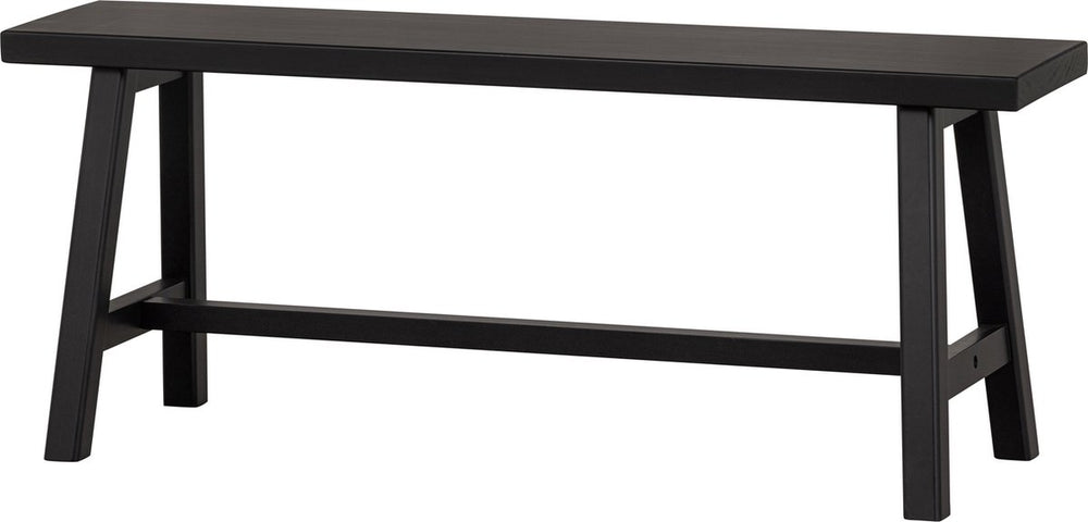 Woood imme bankje - grenen - zwart - 45x110x35