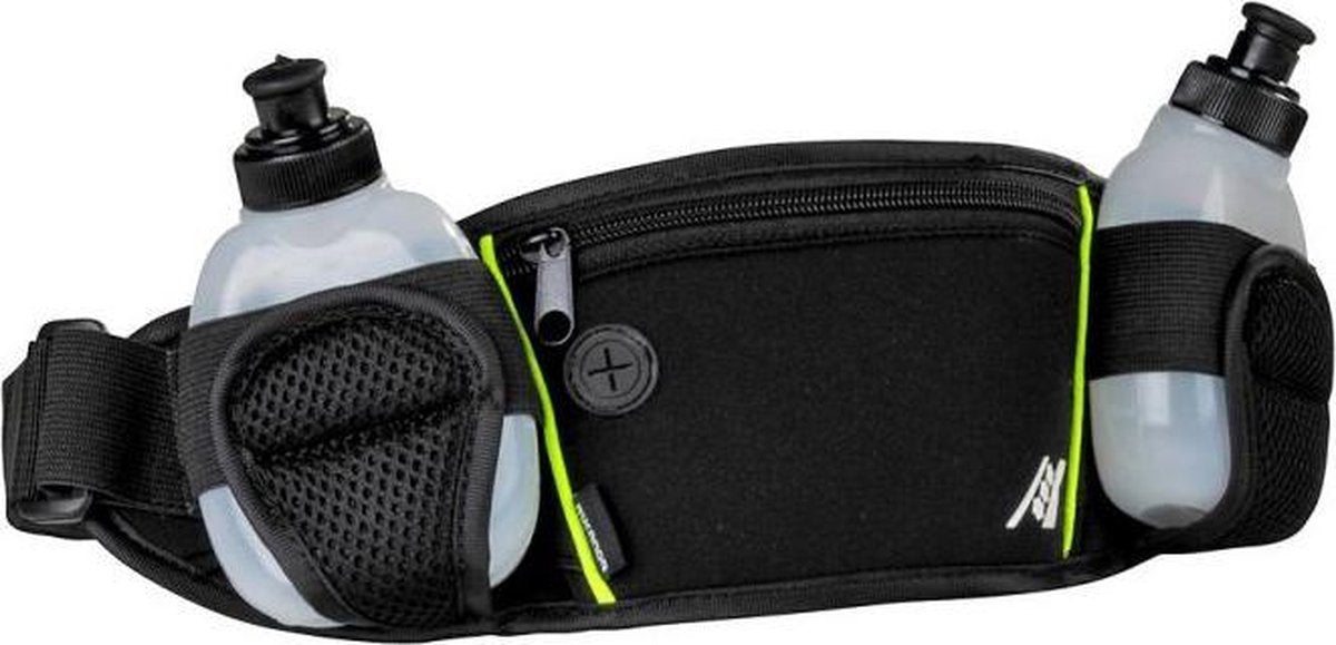 Rucanor bottle belt - drinkgordel inclusief 2 drinkflessen - zwart