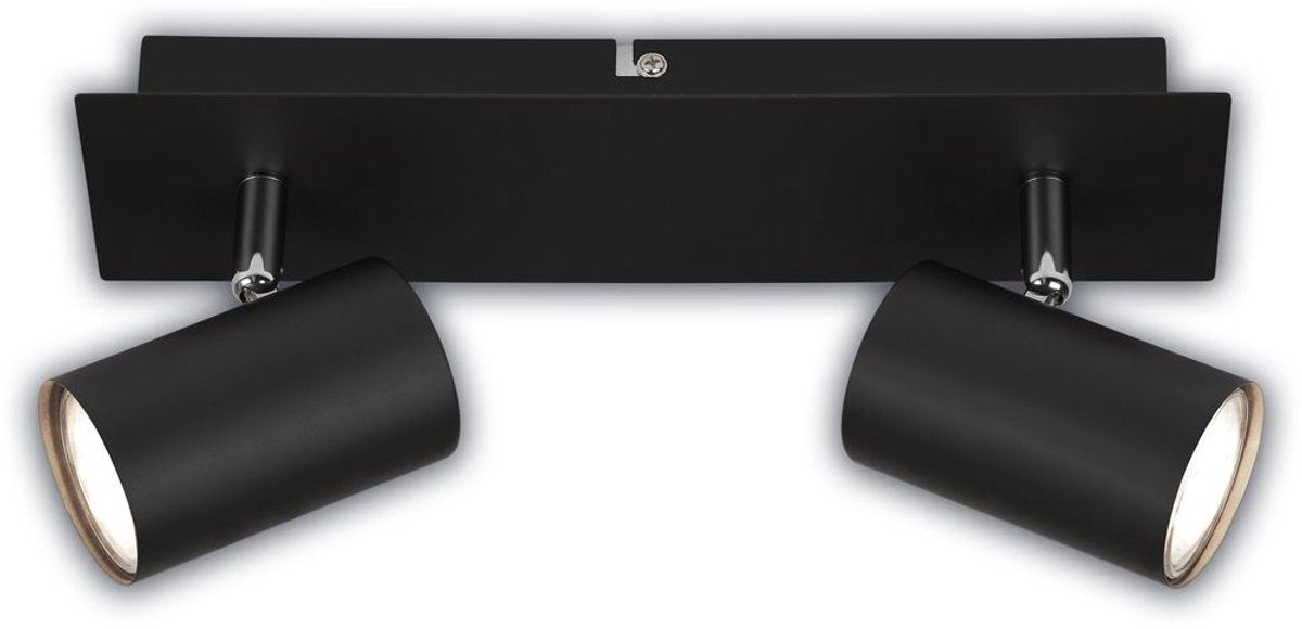 B.k.licht briloner isil – opbouwspot – plafondspots incl. eek a lichtbron* – zwenkbaar spotjes – zwart – 29cm