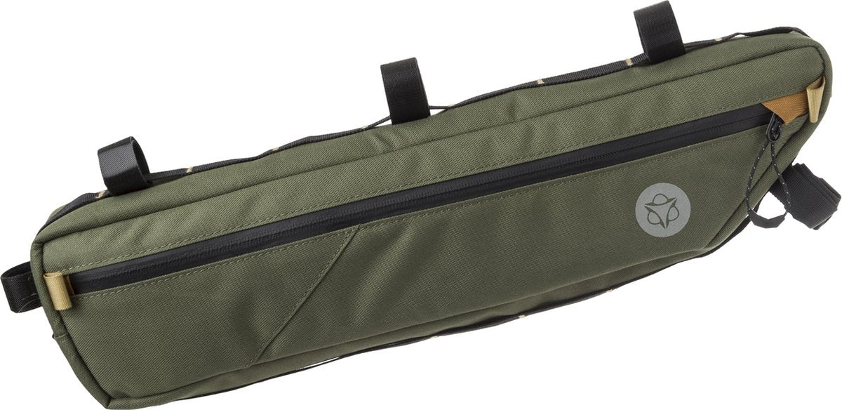 Agu bikepacking tube frametas venture - fietstas voor frame - legergroen - 3l - waterafstotend - eenvoudige montage