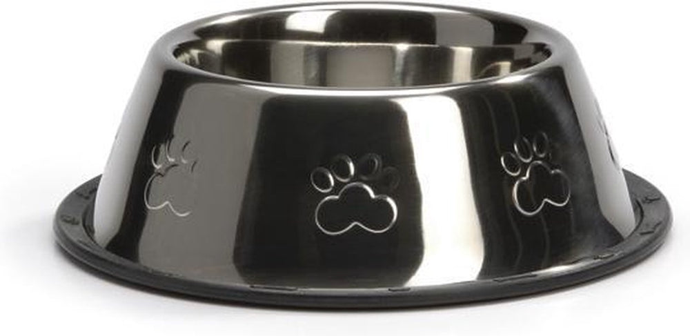 Beeztees steeldish - hondenvoerbak - antislip - 0,9l