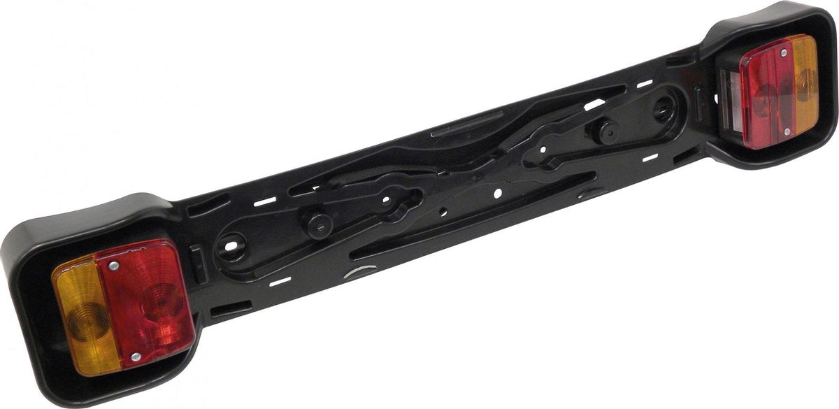 verlichtingsbalk voor fietsendrager 85 x 15 cm zwart