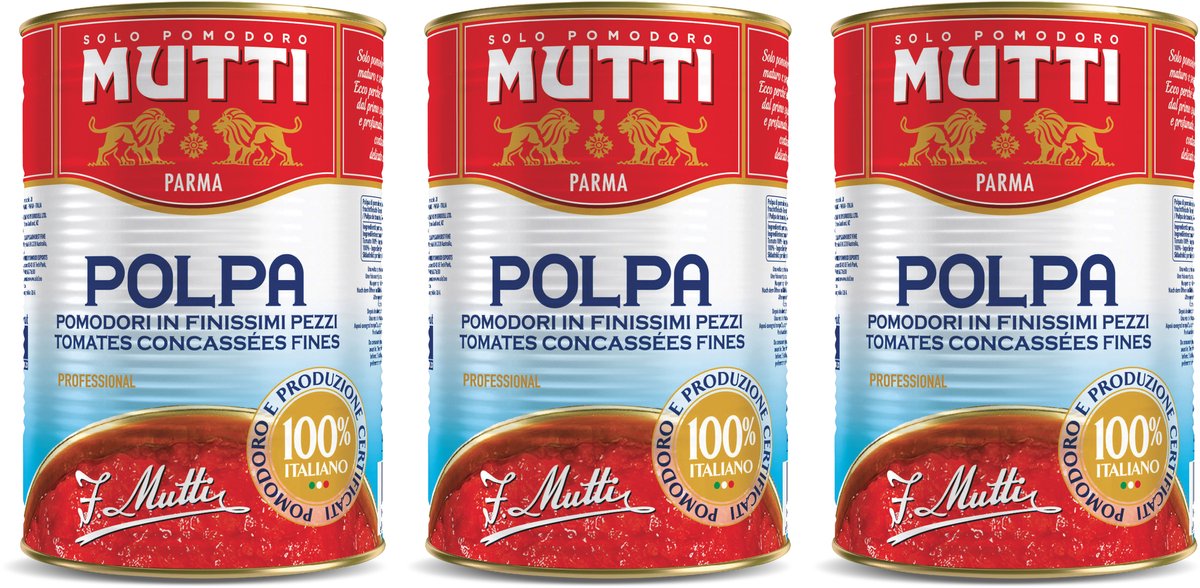 Mutti polpa 3 x 4050 gram