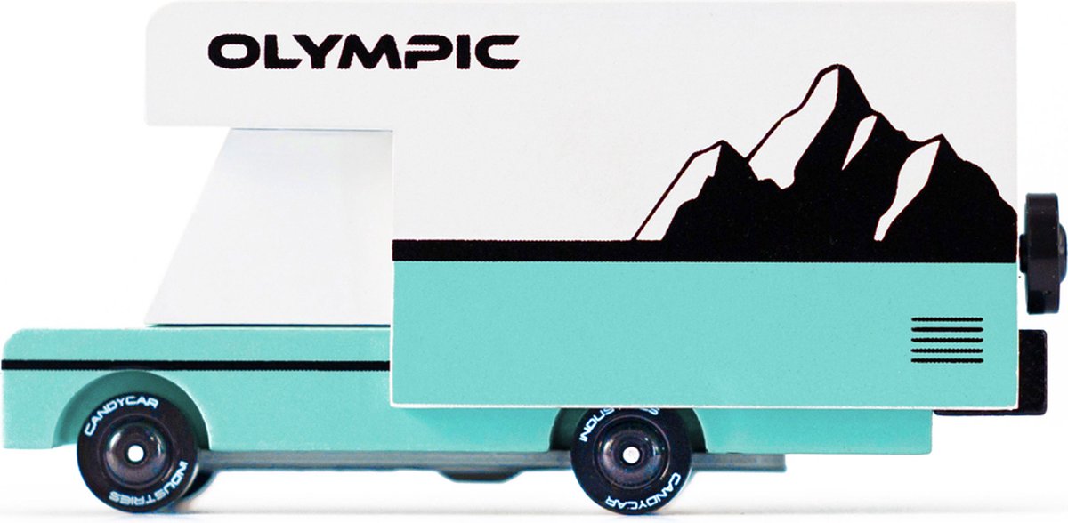 Candylab toys candycar world: olympic rv (was35) 10,2x4,8x5,1cm, wooden diecast, in giftbox, 3+