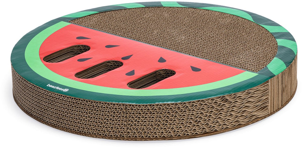 Beeztees krabspeelgoed melon - kattenspeelgoed - krabkarton - krabpaal - 45x45x6 cm