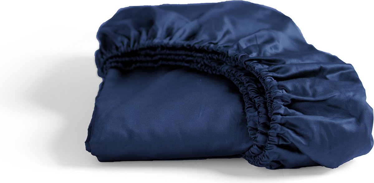 Cinderella - sundays - hoeslaken - tot 25 cm matrashoogte - satijn - 90x200 cm - blauw