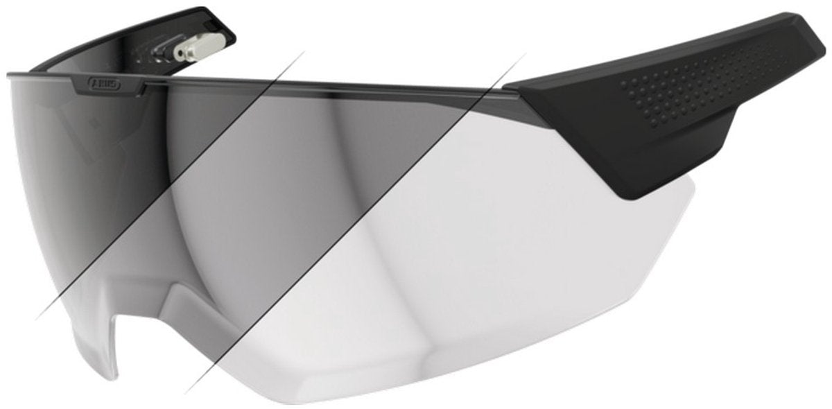 Abus magneticvisor voor de fietshelm hyp-e - en de varianten ace en bl.ace - magnetisch helmvizier beschermt tegen wind en weer - fietshelmaccessoires - maat s m, photocromic
