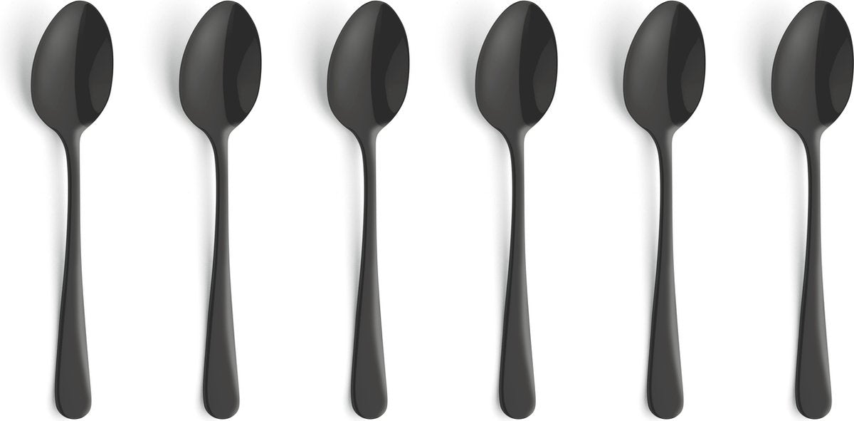 Amefa theelepels zwart 6 stuks