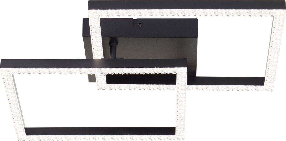 Brilliant ranni - plafondlamp - crystal led 18w - 4000k - zwart