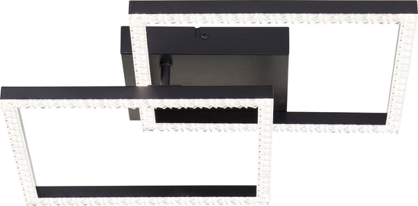 Brilliant ranni - plafondlamp - crystal led 18w - 4000k - zwart