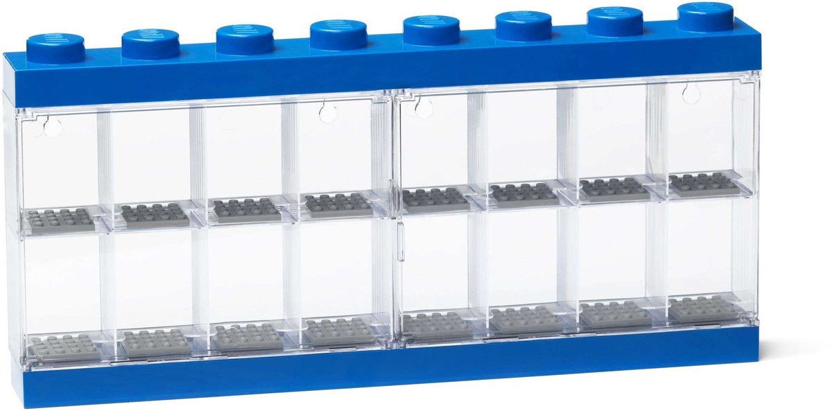 Kamer Kopenhagen LEGO Minifiguren Vitrine 16 blauw