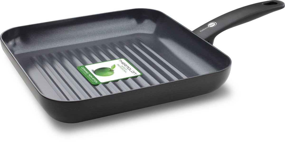Greenpan cambridge zwart grillpan ø28 cm (voor alle warmtebronnen)