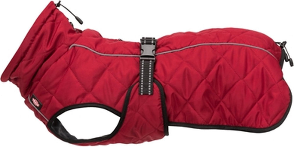 Trixie hondenjas minot rood 45cm - gewatteerd fleece, reflectoren, verstelbare buikriem