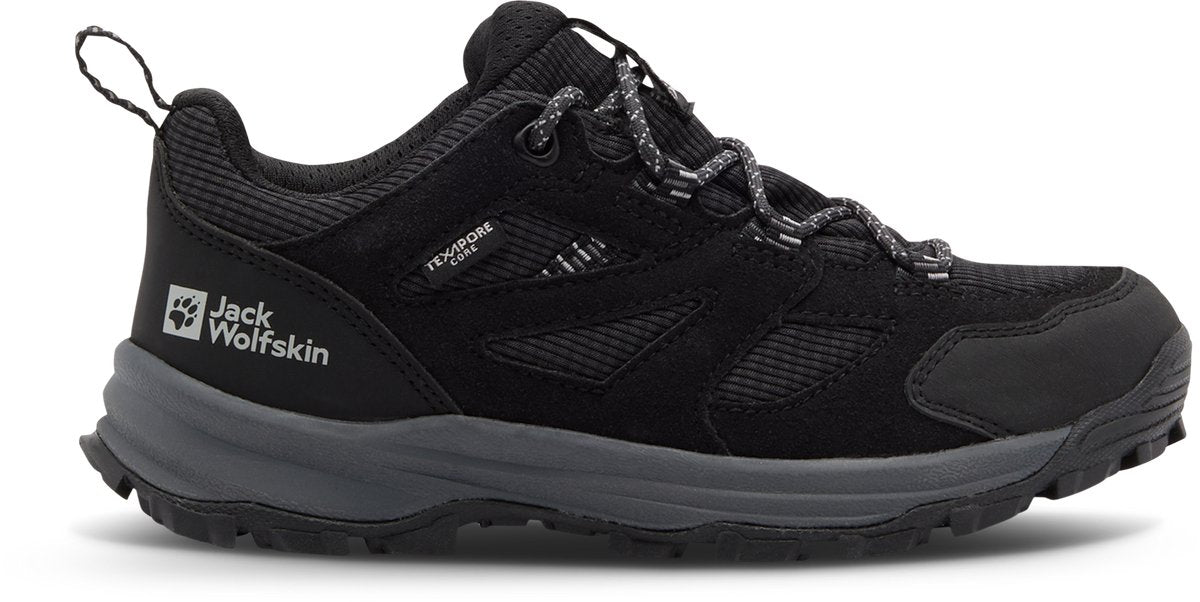 Jack wolfskin vojo tour texapore mid wandelschoenen zwart eu 35 jongens,meisjes