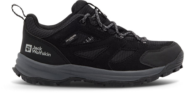 Jack wolfskin vojo tour texapore mid wandelschoenen zwart eu 35 jongens,meisjes
