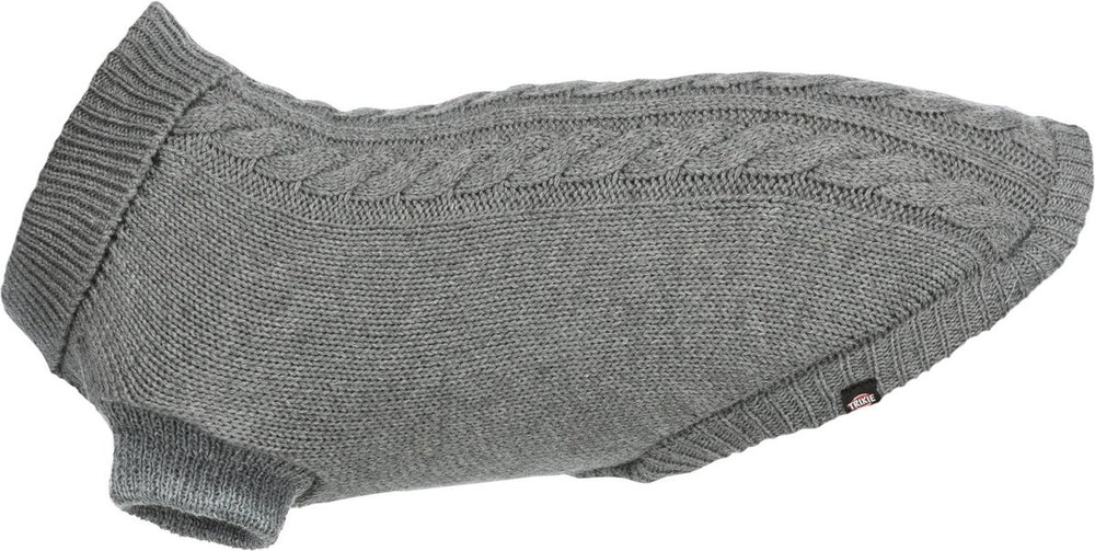 Trixie trui kenton grijs - hondenkleding - 50 cm