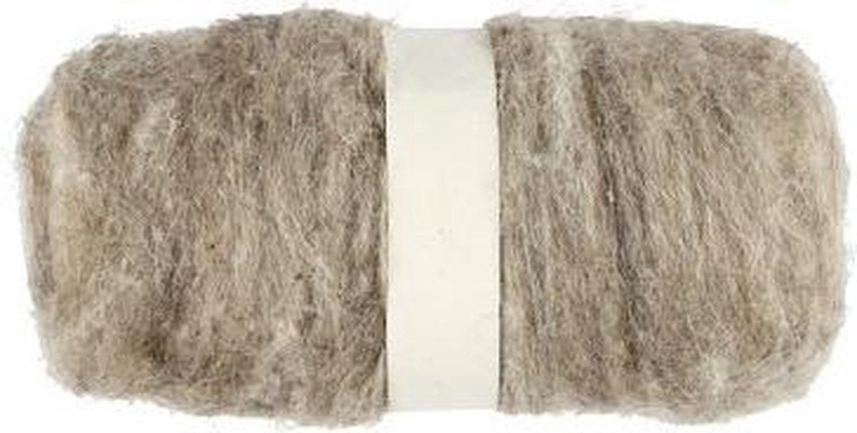 Creativ company cc carded wool, natural, 100 g 1 bundle