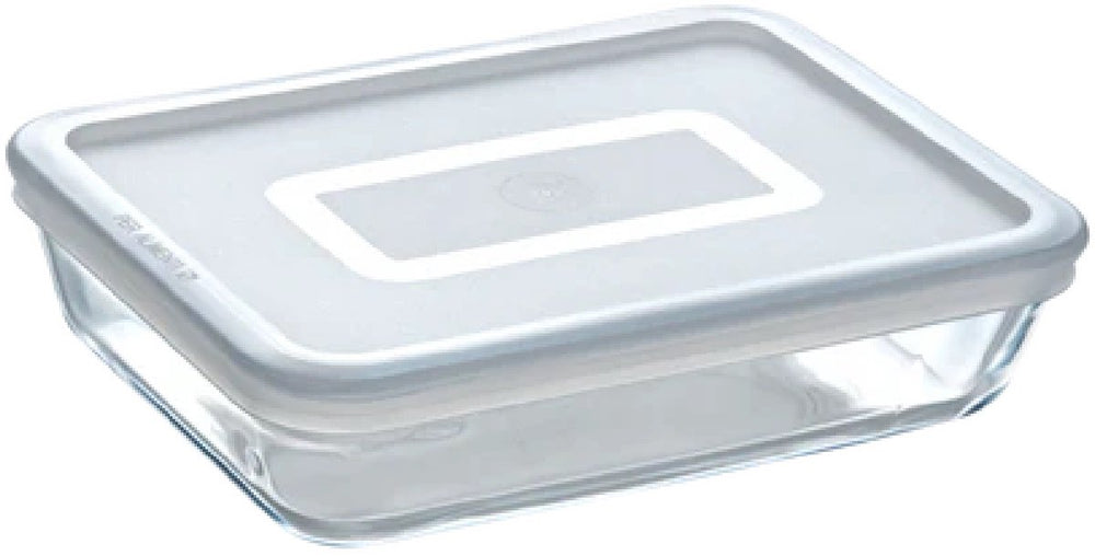 Pyrex kook- en vriesglazen vershoudschaal met deksel 1,5l