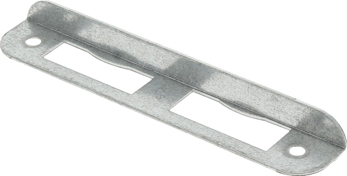 Nemef hoeksluitplaat - afgerond - 135 x 24 x 12 mm (lxbxh b+lip) - staal verzinkt - hp1266 - din links