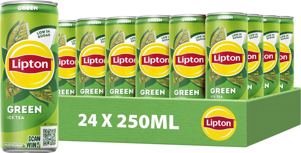 Lipton ice tea - green - laag in suiker, zonder kleurstoffen en conserveermiddelen - 24 x 250 ml